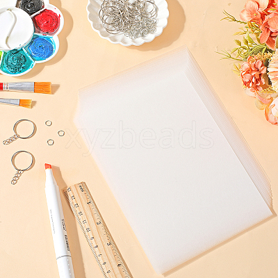 DIY Rectangle Plastic Heat Shrink Sheets Keychain Making Kits DIY-WH20010-13-1