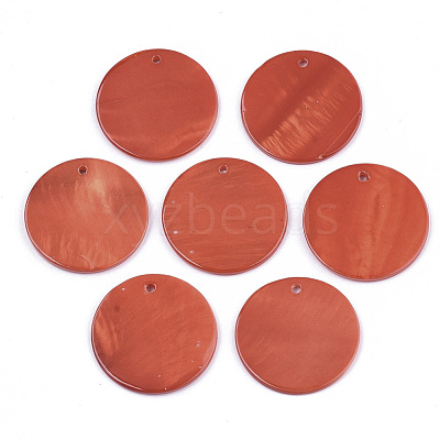 Natural Freshwater Shell Pendants SHEL-R022-01C-1