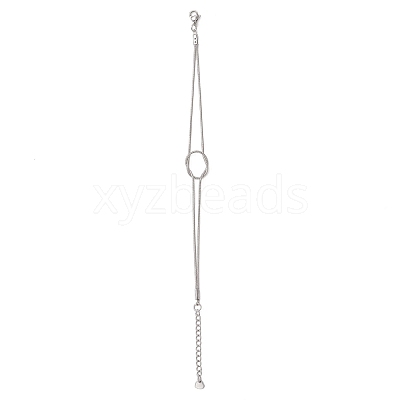304 Stainless Steel Snake Chain Bracelets for Women BJEW-JB13359-1
