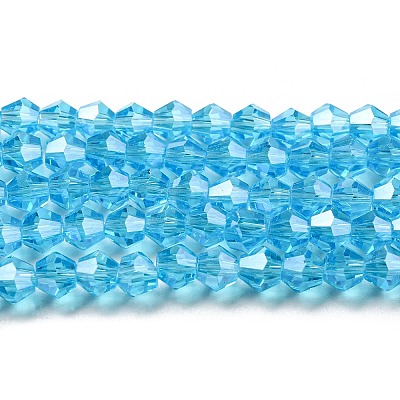 Transparent Electroplate Glass Beads Strands LS-EGLA-A039-T3mm-A19-1