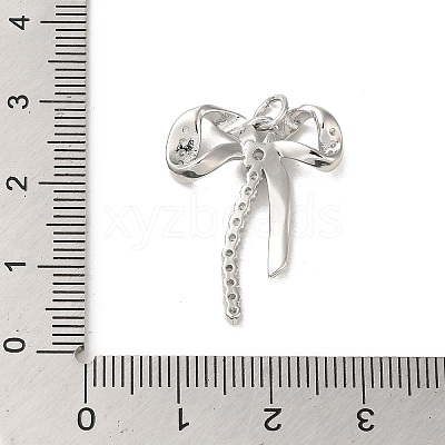 Rack Plating Brass Micro Pave Cubic Zirconia Pendants KK-H473-08F-P-1