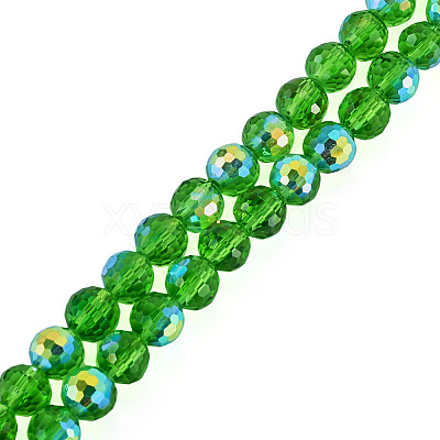 1 Strand Electroplate Transparent Glass Beads Strands EGLA-TADJ0001-15F-1