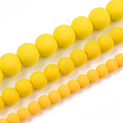 Opaque Glass Beads Strands GLAA-T032-P8mm-MD08-1