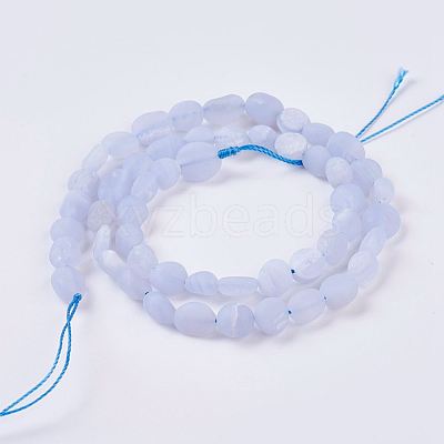 Natural Blue Lace Agate Beads Strands G-J374-10-1