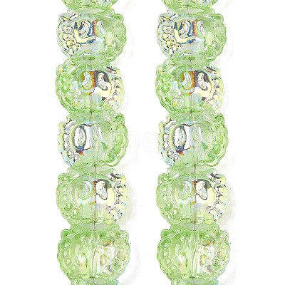 Electroplate Baking Paint Transparent Glass Beads Strands GL-CBA17FF-01D-1