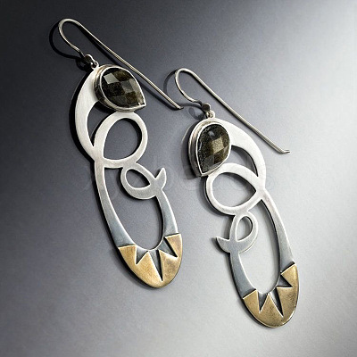 National Style Alloy Plastic Dangle Earrings FS-WGBC682-07-1