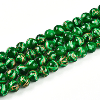 Baking Paint Glass Beads X1-DGLA-N010-10mm-04-1