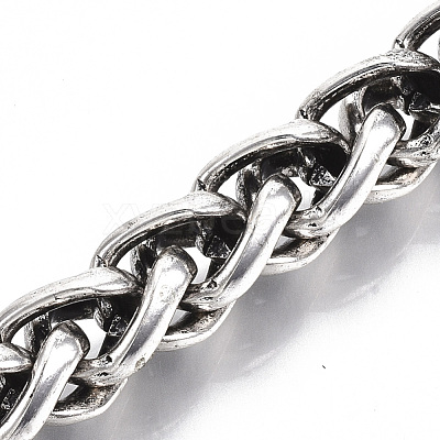 Men's Alloy Wheat Chain Bracelets BJEW-T014-07AS-1