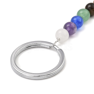 Natural Amethyst Heart Keychain G-Z033-11P-03-1