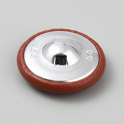 PU Leather Buttons BUTT-WH0028-99B-1