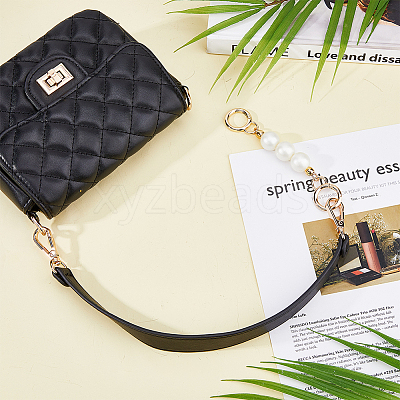 Imitation Leather Bag Straps & Plastic Imitation Pearl Beaded Extender FIND-WH0126-373A-1