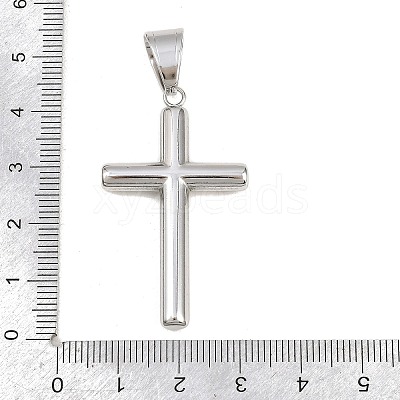 316 Surgical Stainless Steel & Clear Cubic Zirconia Pendants STAS-A137-03B-P-1