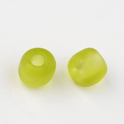 6/0 Frosted Round Glass Seed Beads X-SEED-A008-4mm-M4-1