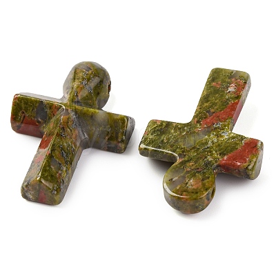 Natural Unakite Pendants G-B122-02E-1