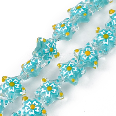Transparent Glass Beads Strands LAMP-F029-03G-1
