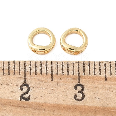 Brass Ring Charm Connectors KK-U056-55G-1