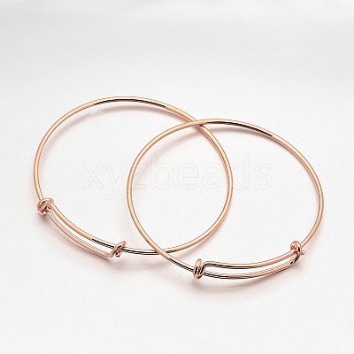 Adjustable Brass Bangles Making X-BJEW-E218-01RG-1
