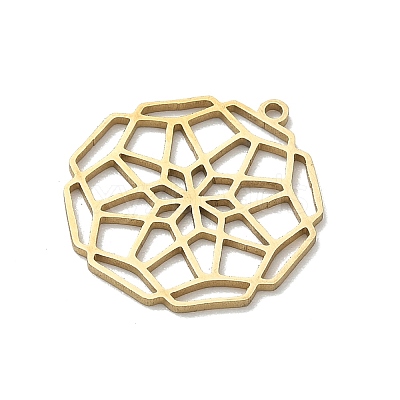 Hollow 201 Stainless Steel Pendants STAS-B136-11G-1