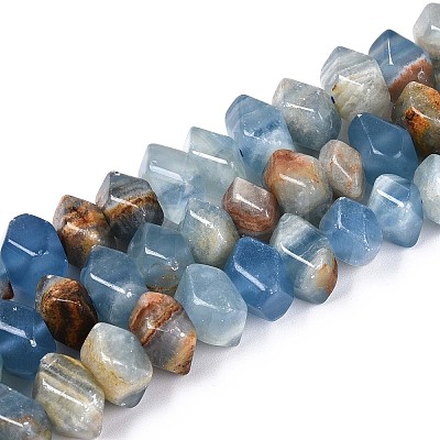 Natural Blue Calcite Beads Strands G-N327-05-29-1