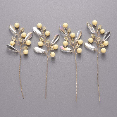 Glass Seed Beads and Brass Wire Wrapped Branch FIND-R086-07E-1