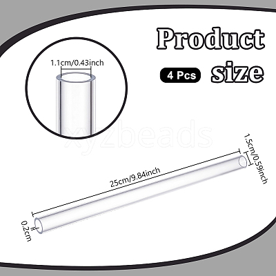 Transparent Acrylic Pipe AJEW-WH0475-51M-1