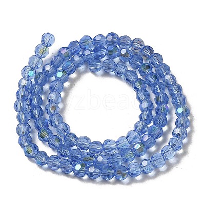 Electroplate Transparent Glass Beads Strands LS-EGLA-A035-T4mm-L14-1