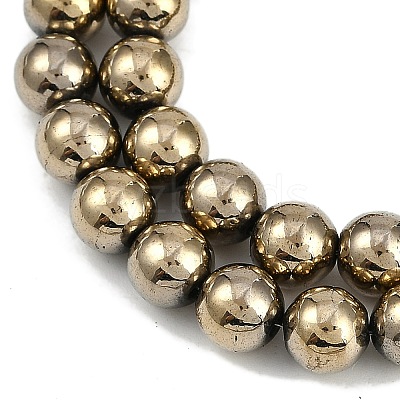 Electroplated Synthetic Magnetic Hematite Beads Strands G-G174-L01-03-1