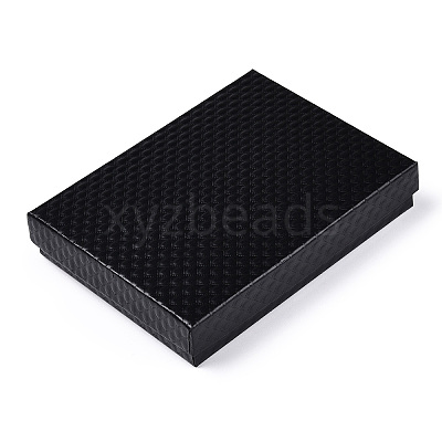 Rhombus Textured Cardboard Jewelry Boxes CBOX-T006-01A-1