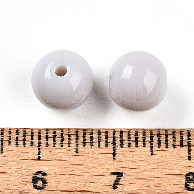 Opaque Solid Color Glass Beads GLAA-N007-8mm-A08-1