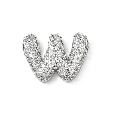 Brass Micro Pave Cubic Zirconia Pendants KK-A300-02P-W-1
