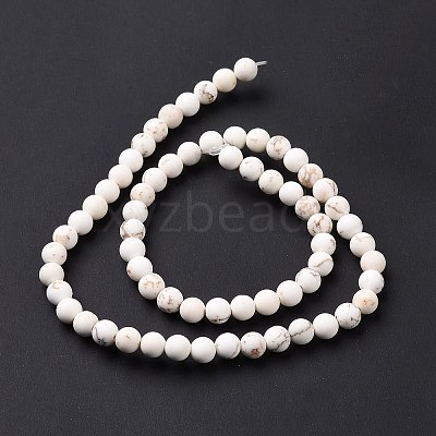 Natural Magnesite Round Bead Strands G-L358-4mm-02-1