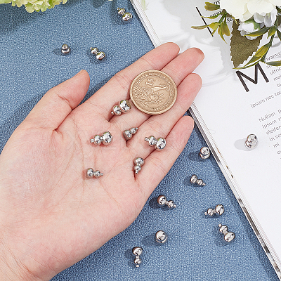 18Pcs 3 Style 304 Stainless Steel Beads STAS-UN0026-67-1