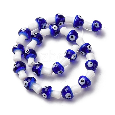 Handmade Evil Eye Lampwork Beads Strands LAMP-S069-01E-1