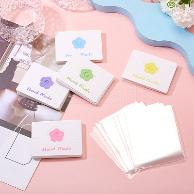 100Pcs Rectangle Clear Polypropylene Cellophane Bags CDIS-TA0001-37A-1