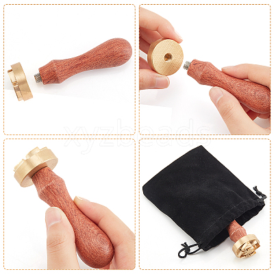 1Pc Brass Stamp Head DIY-OC0008-33D-1