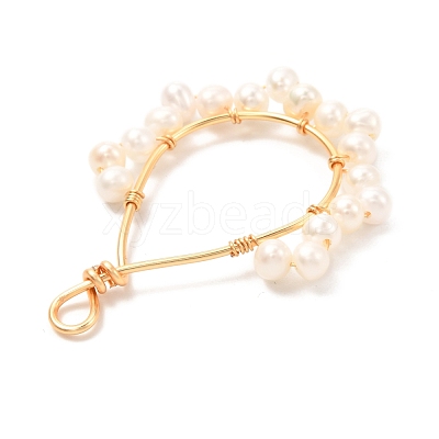 Natural Cultured Freshwater Pearl Pendants PALLOY-JF01035-1