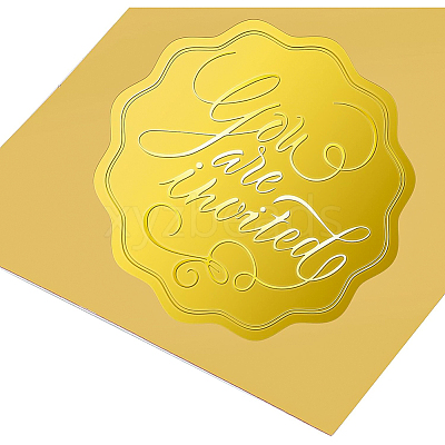 Self Adhesive Gold Foil Embossed Stickers DIY-WH0211-184-1