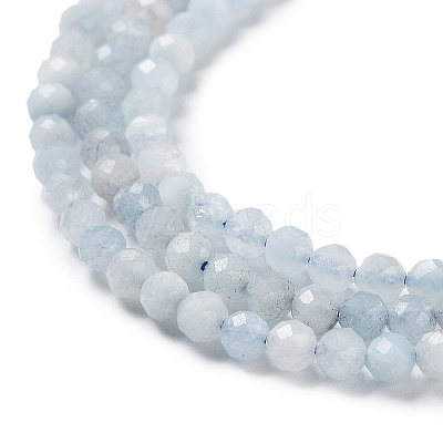 Natural Aquamarine Beads Strands G-J400-E18-01-1