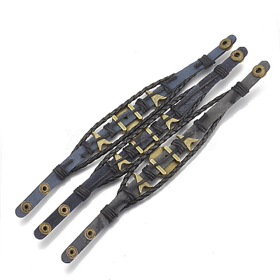 Imitation Leather Bracelet Making MAK-R024-01-1