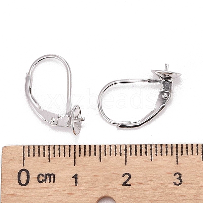 Anti-Tarnish Rhodium Plated 925 Sterling Silver Leverback Earring Findings X-STER-I017-084I-P-1