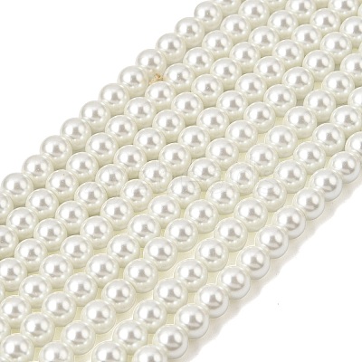 Eco-Friendly Dyed Glass Pearl Round Beads Strands HY-A008-6mm-RB001-1