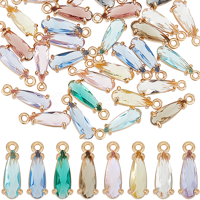 40Pcs Faceted Glass Pendants GLAA-BBC0001-05-1