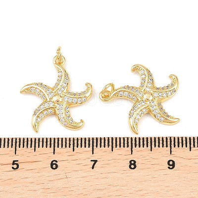 Brass Micro Pave Cubic Zirconia Pendants KK-C162-057G-01-1