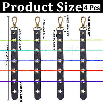 4Pcs Alloy Leather Threader AJEW-CL0005-55B-1