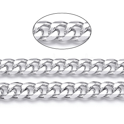 Aluminum Faceted Curb Chains CHA-N003-40P-1