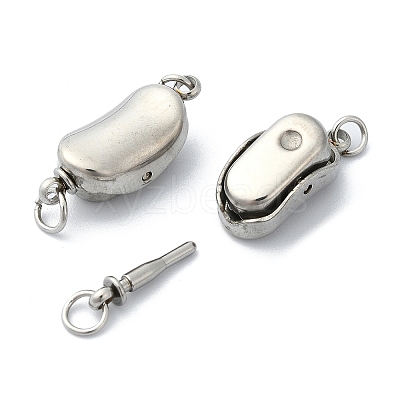 Tarnish Resistant 304 Stainless Steel Box Clasps STAS-Z066-05P-02-1