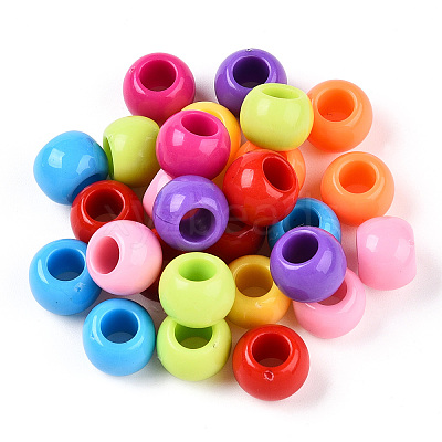 Opaque Acrylic Beads SACR-N018-06B-M-1