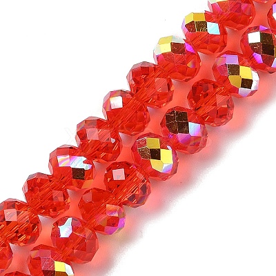 AB Color Plated Transparent Electroplate Beads Strands EGLA-H104-06D-1