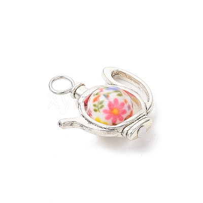 Opaque Printed Acrylic Pendants PALLOY-JF04497-1