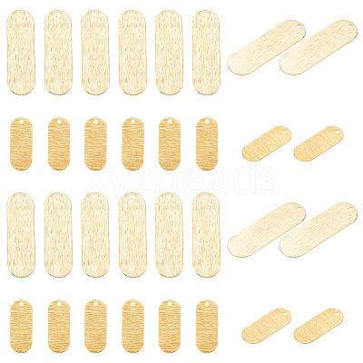 24Pcs 2 Style Brass Pendants KK-BC0011-75-1